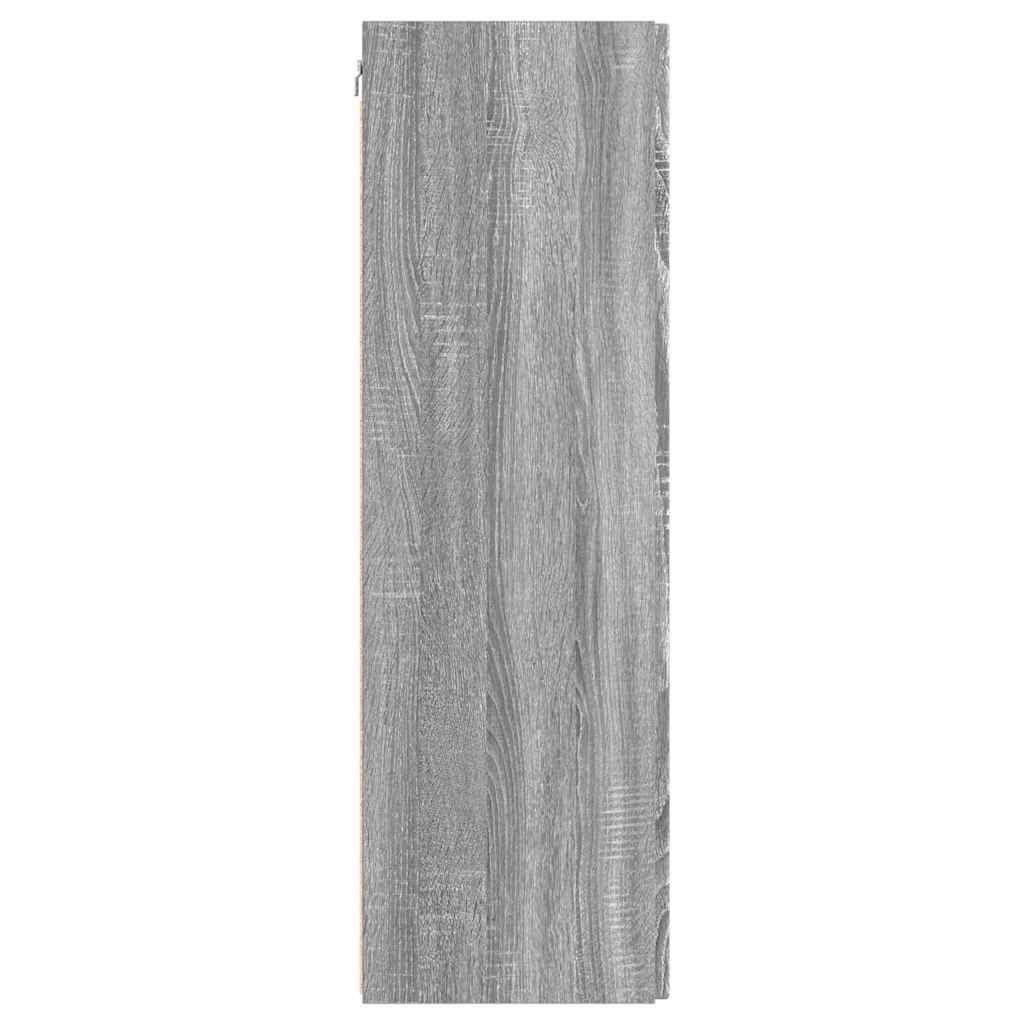 vidaXL Ντουλάπι Τηλεόρασης Τοίχου Επιτοίχιο 2 pcs Γκρίζο Σονομα