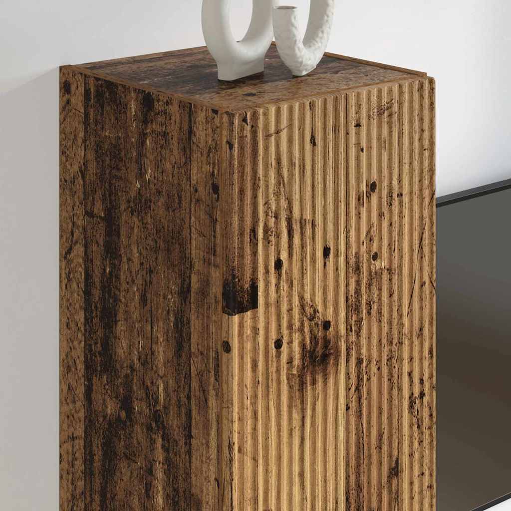 vidaXL Ντουλάπι Τηλεόρασης Τοίχου Παλιό Ξύλο 30 x 31 x 100 εκ.