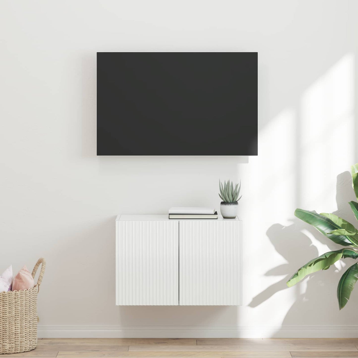 vidaXL Ντουλάπι Τηλεόρασης Τοίχου 59,5 x 31 x 40 εκ Επεξεργασμένο Ξύλο