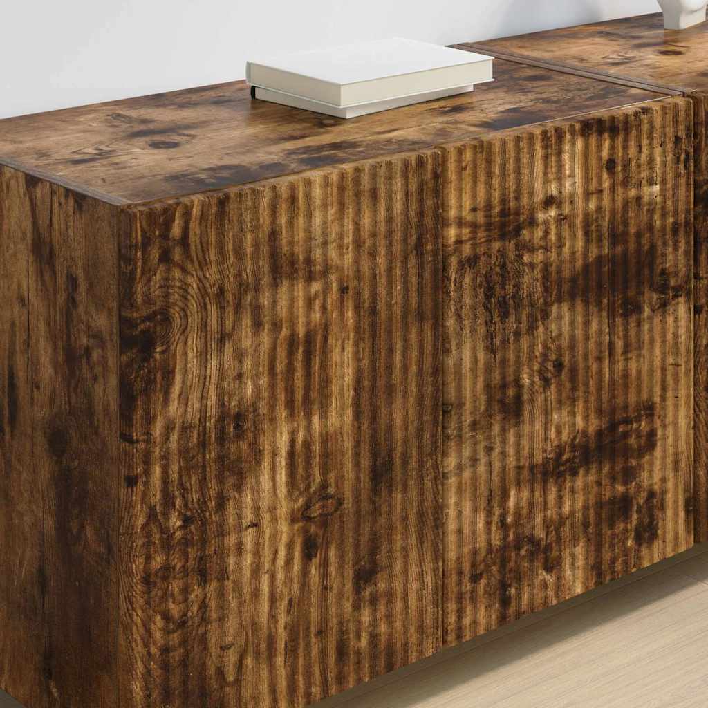 vidaXL Ντουλάπι Τηλεόρασης Τοίχου Καπνιστό Δρύς 59,5 x 31 x 40 εκ