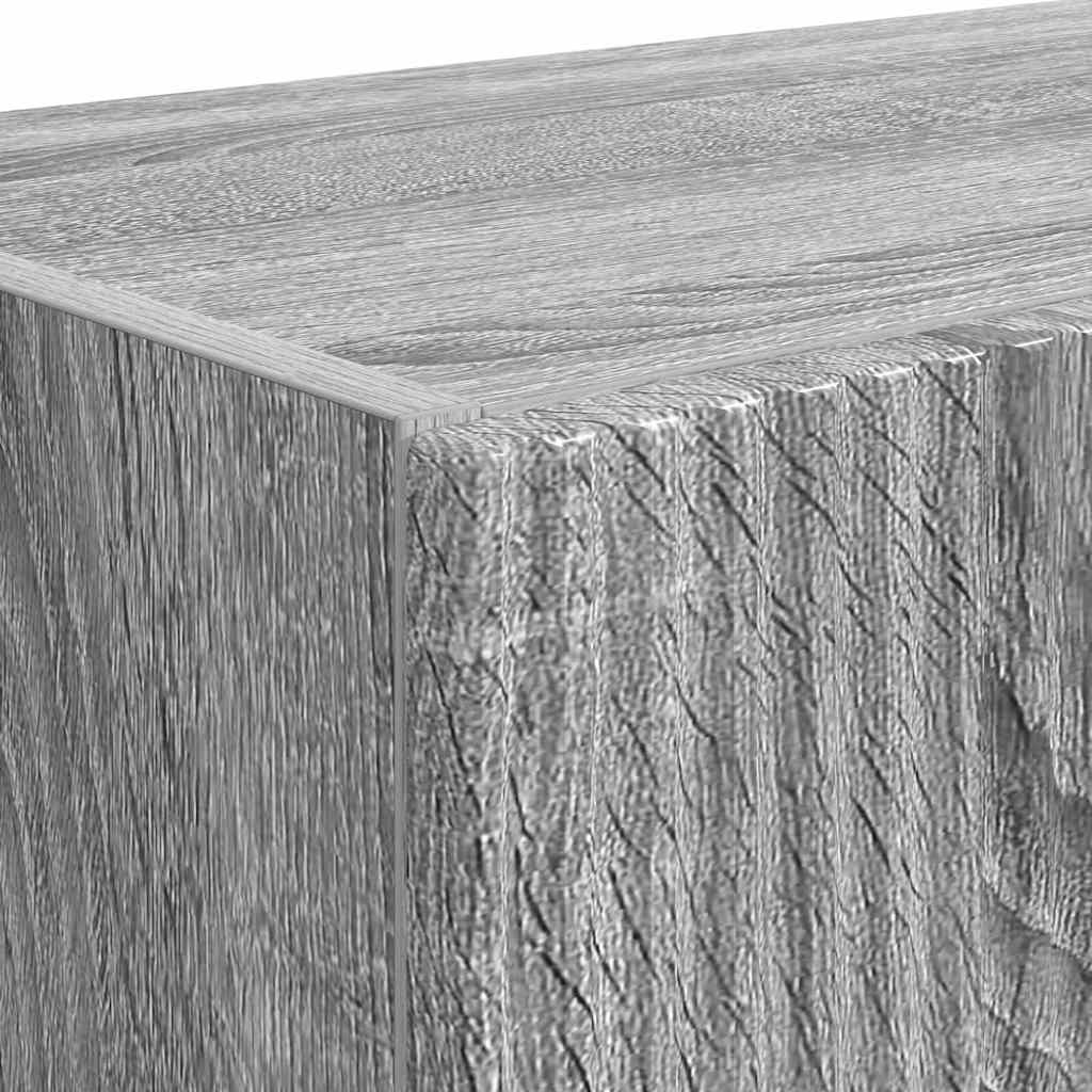 vidaXL Ντουλάπι Τηλεόρασης Τοίχου Επιτοίχιο 2 pcs Γκρίζο Σονομα