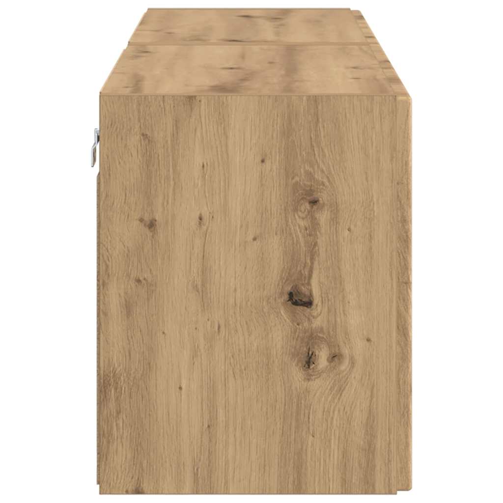 vidaXL Ντουλάπι Τηλεόρασης Τοίχου 2 pcs Artisan Oak 59,5 x 31 x 40 εκ