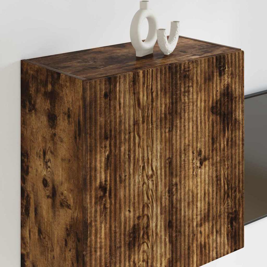 vidaXL Ντουλάπι Τηλεόρασης Τοίχου Καπνιστό Δρύς 59,5 x 31 x 60 εκ