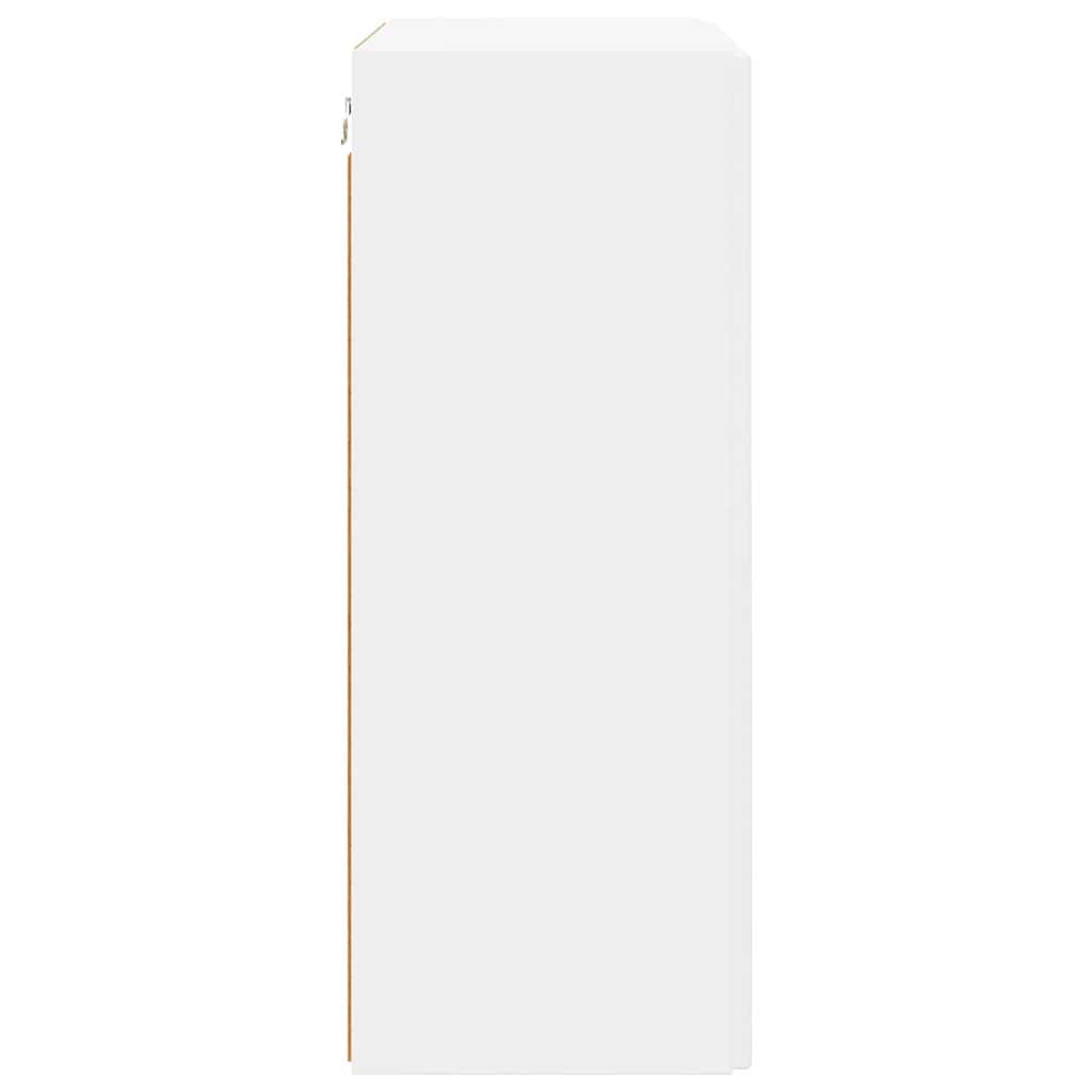 vidaXL Ντουλάπι Τηλεόρασης Τοίχου Επιτοίχιο Λευκό 59,5 x 31 x 80 εκ