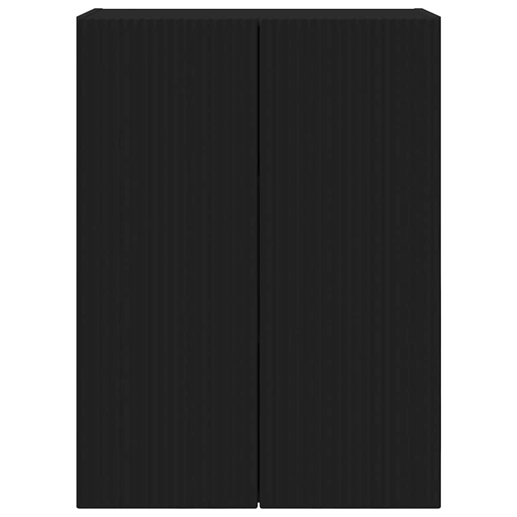 vidaXL Ντουλάπι Τηλεόρασης Τοίχου Επιτοίχιο Μαύρο 59,5 x 31 x 80 εκ