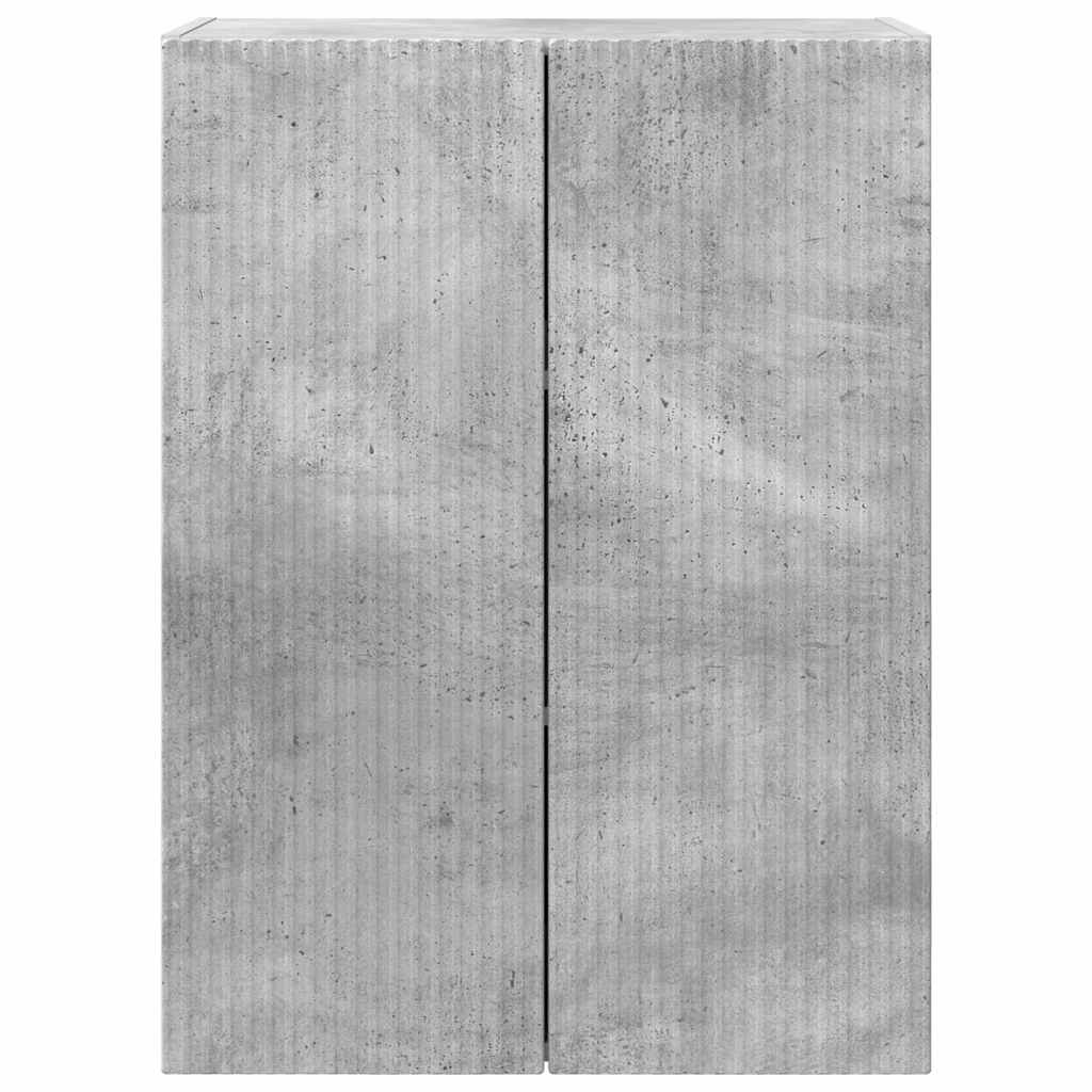 vidaXL Ντουλάπι Τηλεόρασης Τοίχου Σκυρόδεμα Γκρι 59,5 x 31 x 80 εκ