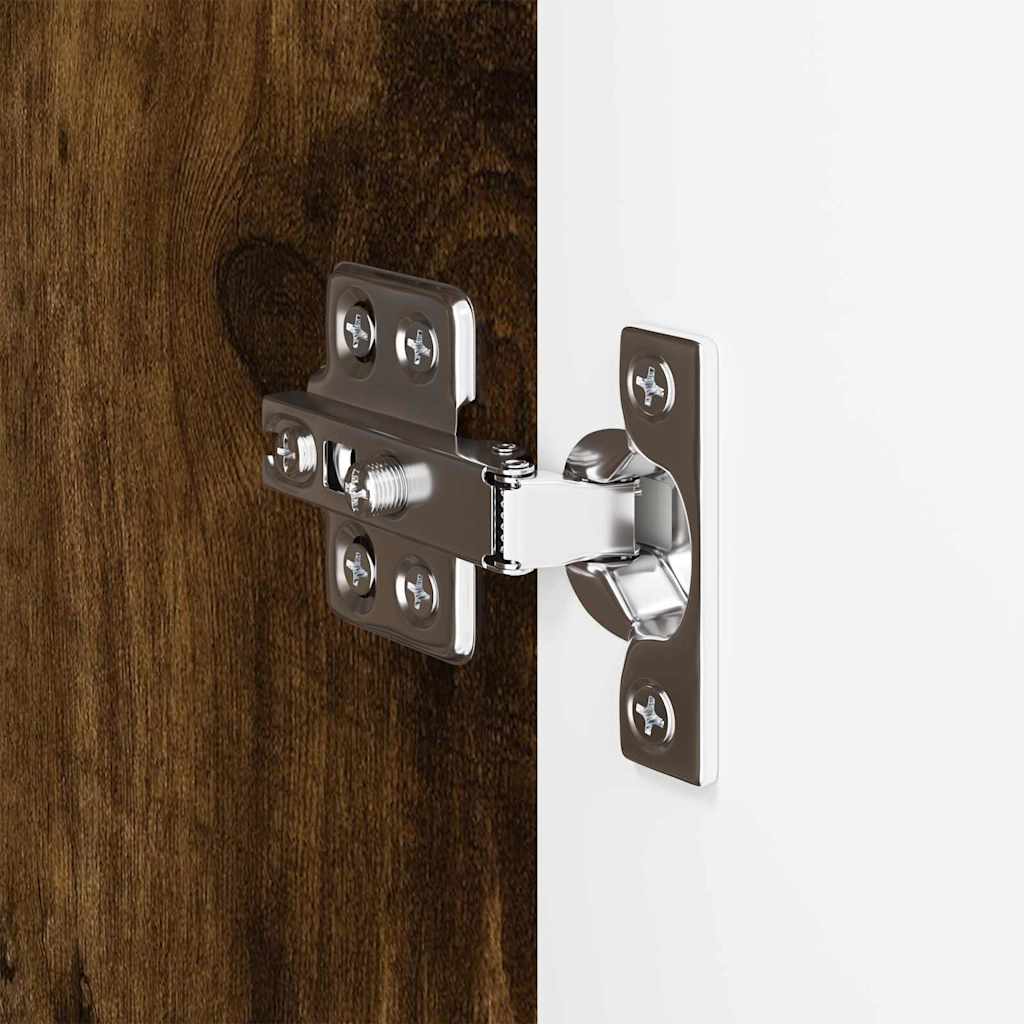 vidaXL Ντουλάπι Τηλεόρασης Τοίχου Καπνιστό Δρύς 59,5 x 31 x 100 εκ.