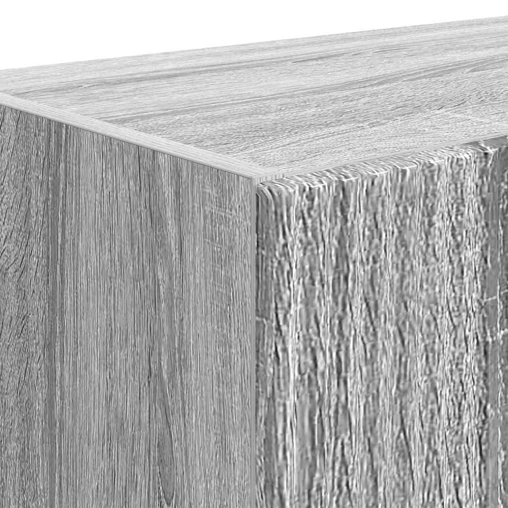 vidaXL Ντουλάπι Τηλεόρασης Τοίχου Γκρίζο Σονομα 59,5 x 31 x 100 εκ.