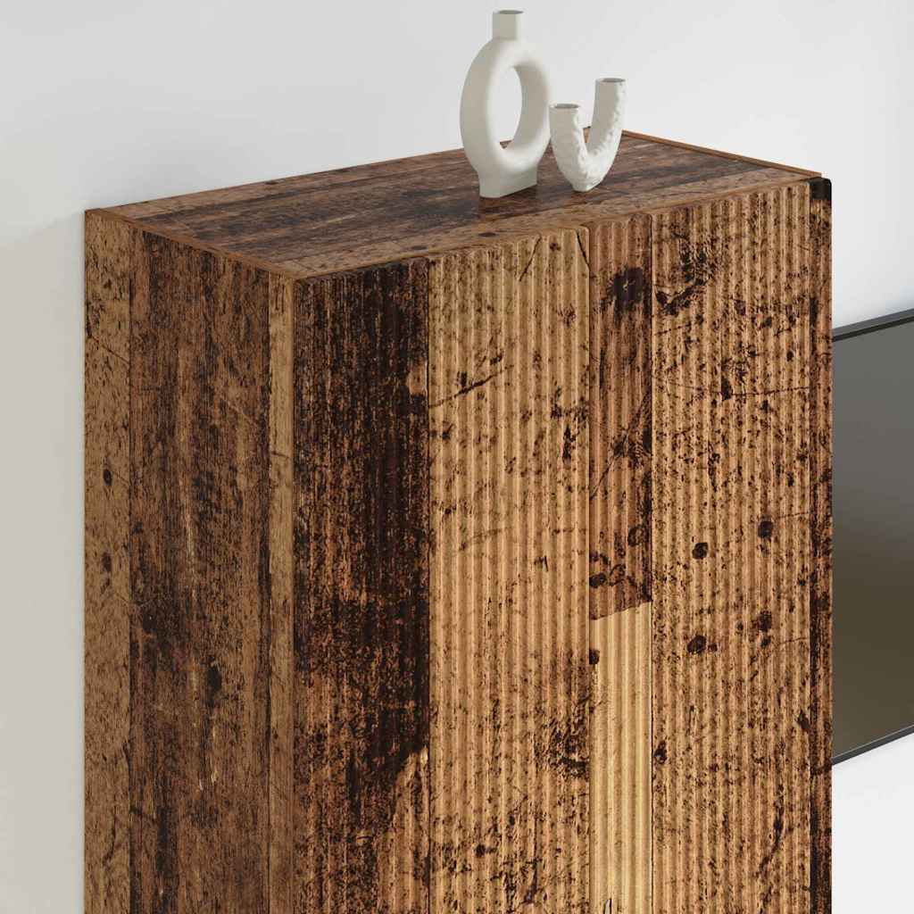 vidaXL Ντουλάπι Τηλεόρασης Τοίχου Παλιό Ξύλο 59,5 x 31 x 100 εκ.