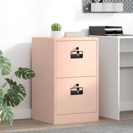vidaXL Ντουλάπα Αρχείων Ροζ 45,5 x 42 x 74,5 εκ Ψυχρής Έλασης Χάλυβας