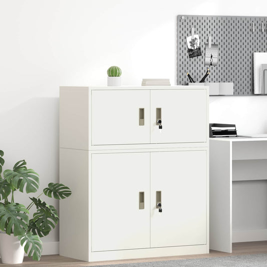 vidaXL Ντουλάπι αποθήκευσης Λευκός 90 x 40 x 40 εκ Ατσάλι