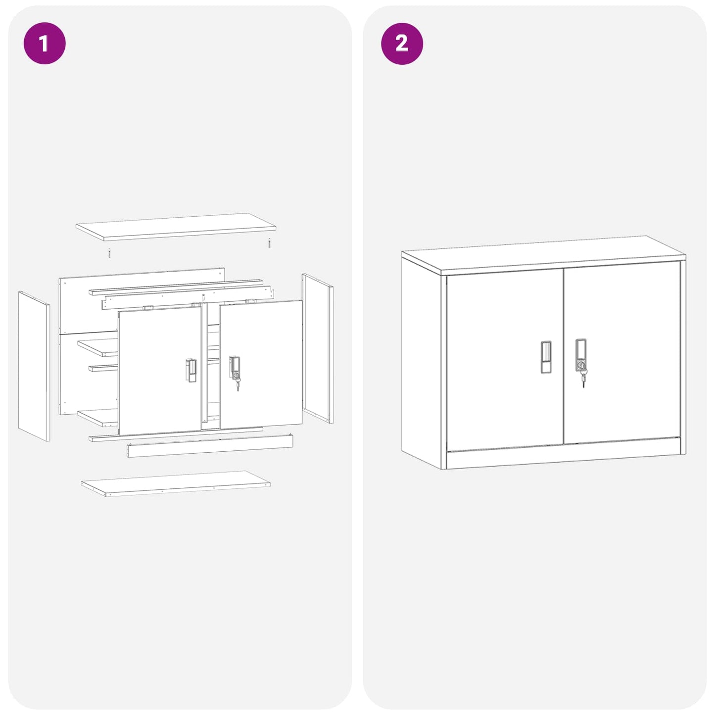 vidaXL Ντουλάπι αποθήκευσης Ροζ 90 x 40 x 70 cm Ατσάλι