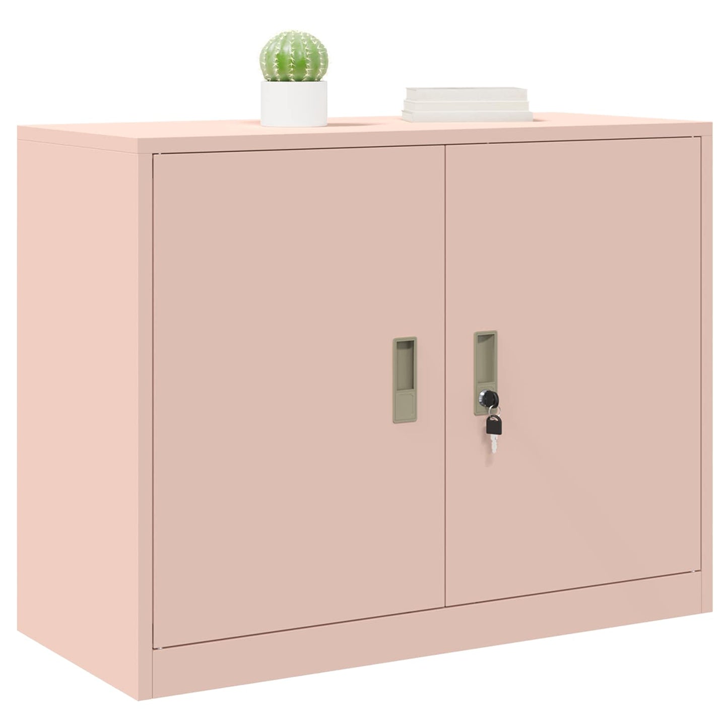 vidaXL Ντουλάπι αποθήκευσης Ροζ 90 x 40 x 70 cm Ατσάλι
