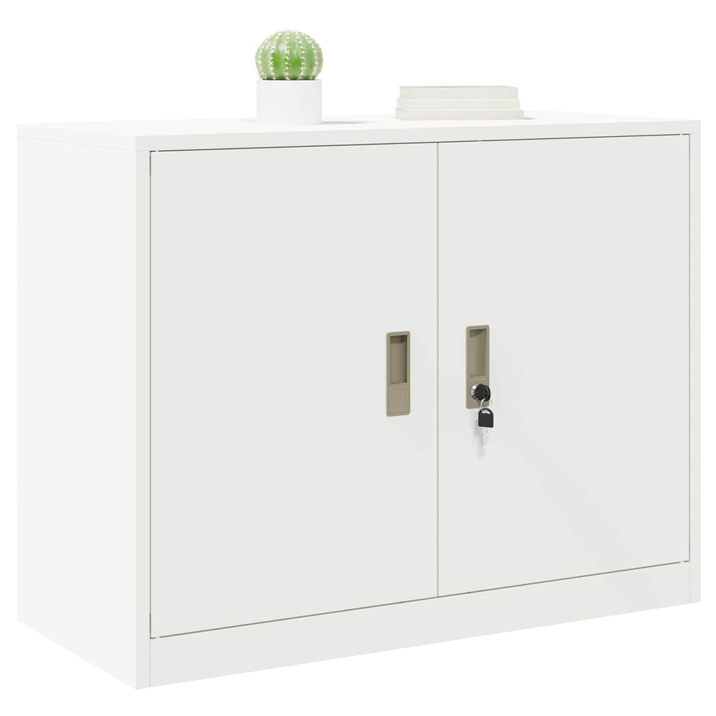 vidaXL Ντουλάπι αποθήκευσης Λευκός 90 x 40 x 70 cm Ατσάλι