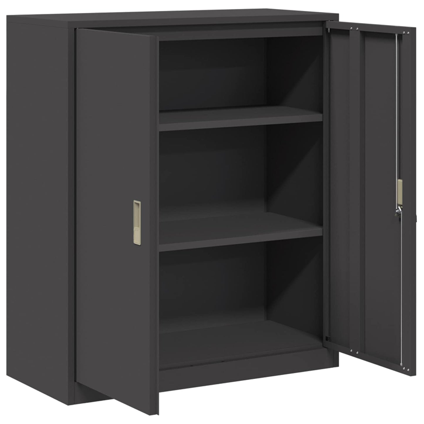 vidaXL Ντουλάπι αποθήκευσης Μαύρο 90 x 40 x 105 cm Ατσάλι
