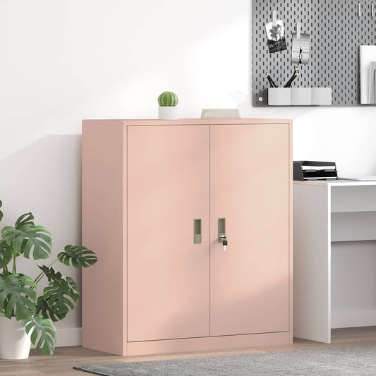 vidaXL Ντουλάπι αποθήκευσης Ροζ 90 x 40 x 105 cm Ατσάλι
