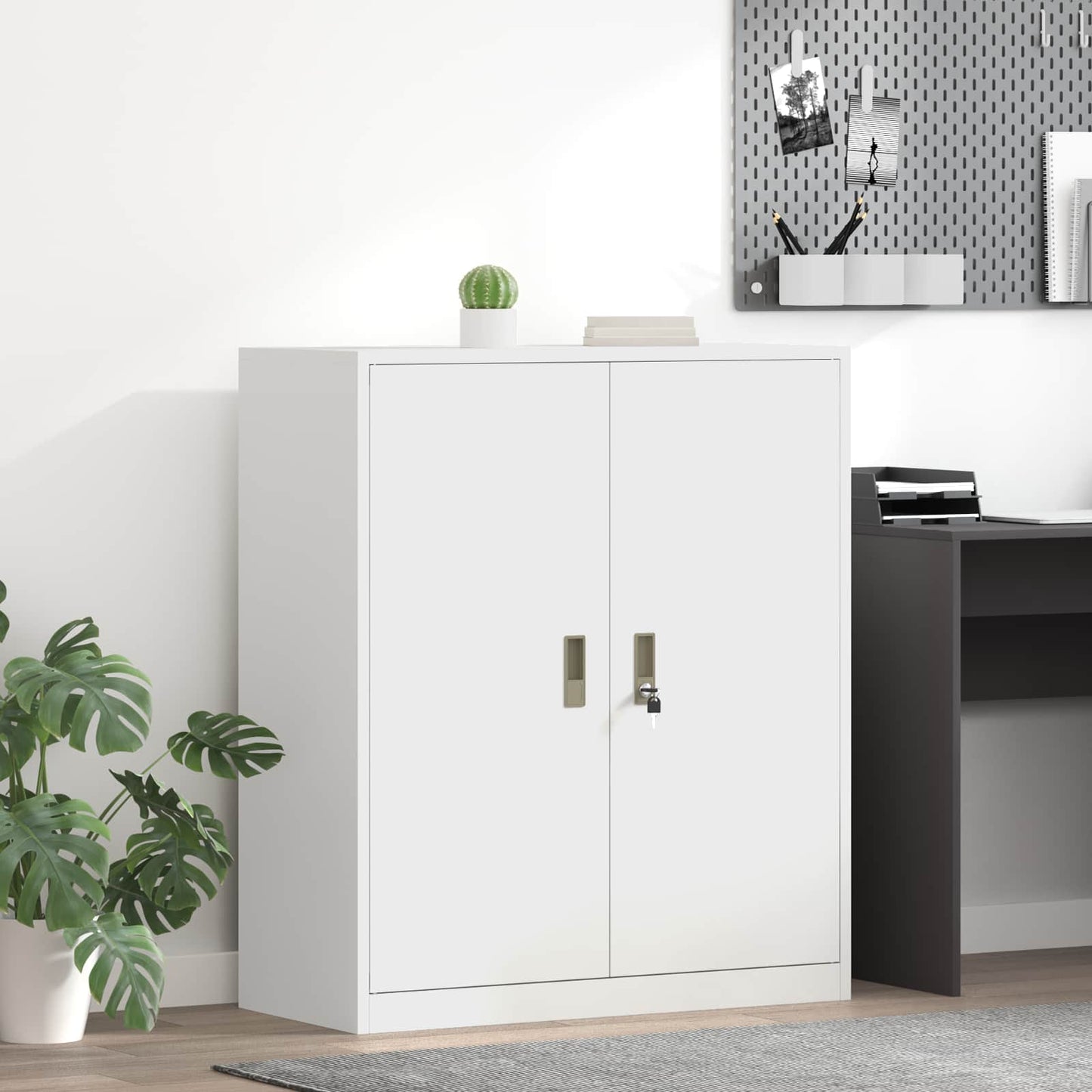 vidaXL Ντουλάπι αποθήκευσης Λευκός 90 x 40 x 105 cm Ατσάλι