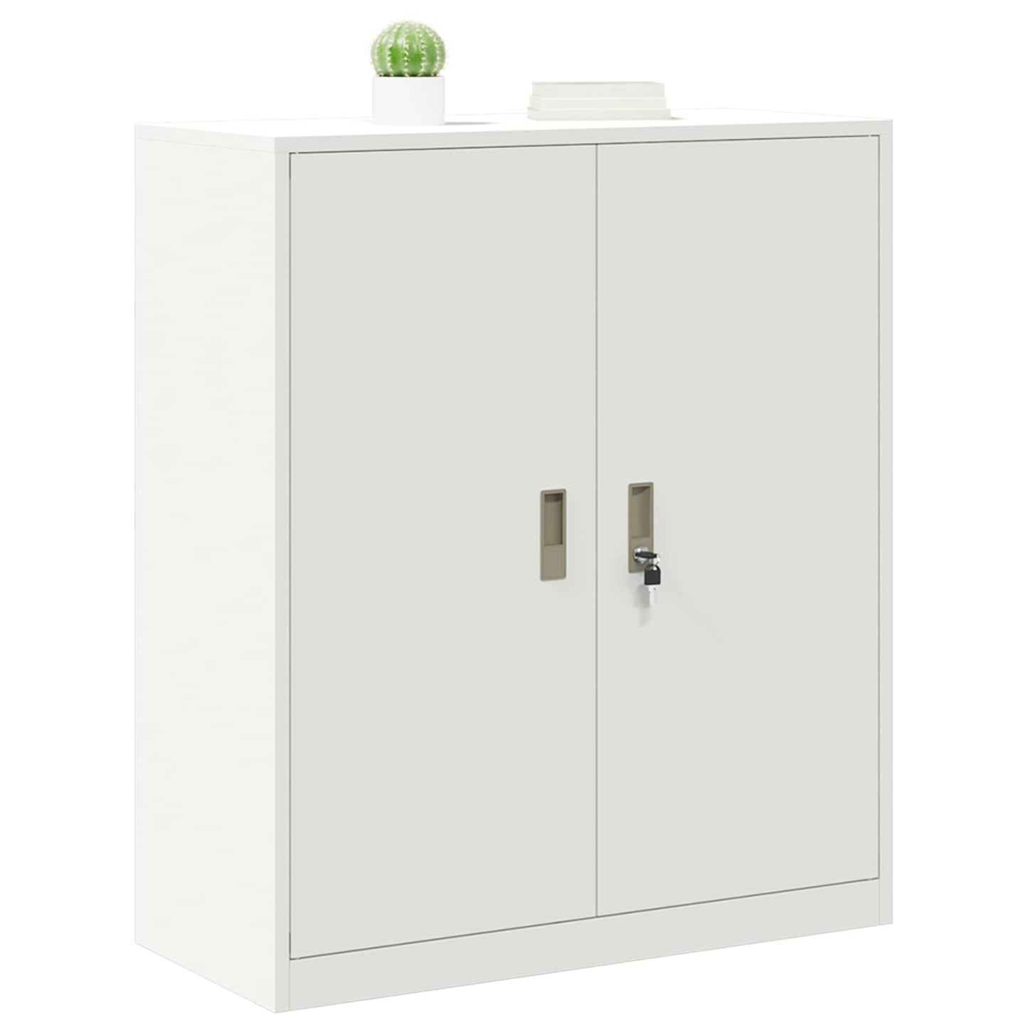 vidaXL Ντουλάπι αποθήκευσης Λευκός 90 x 40 x 105 cm Ατσάλι