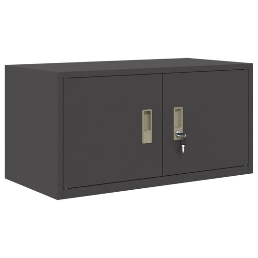vidaXL Ντουλάπι αποθήκευσης Μαύρο 80 x 40 x 40 cm Ατσάλι