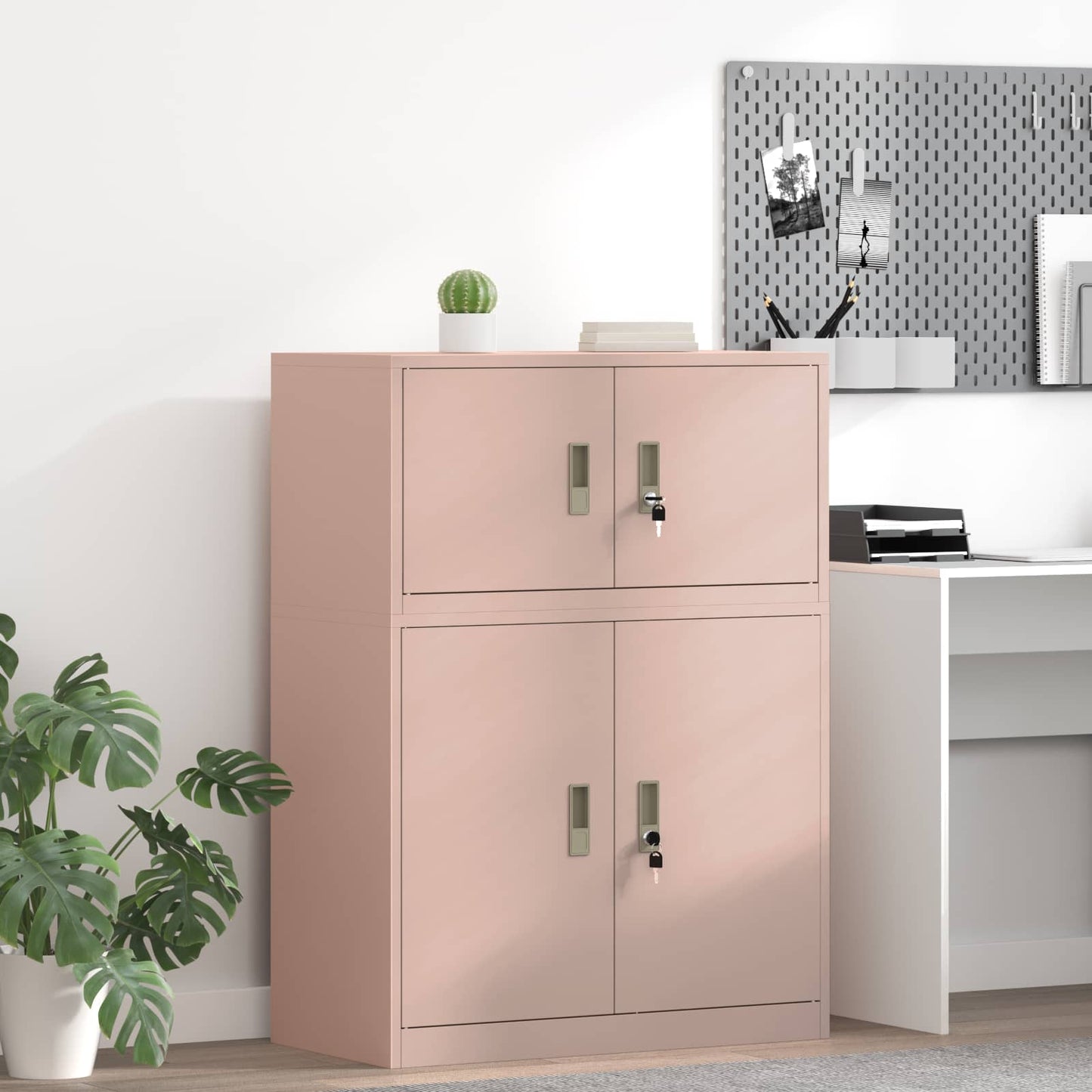 vidaXL Ντουλάπι αποθήκευσης Ροζ 80 x 40 x 40 cm Ατσάλι