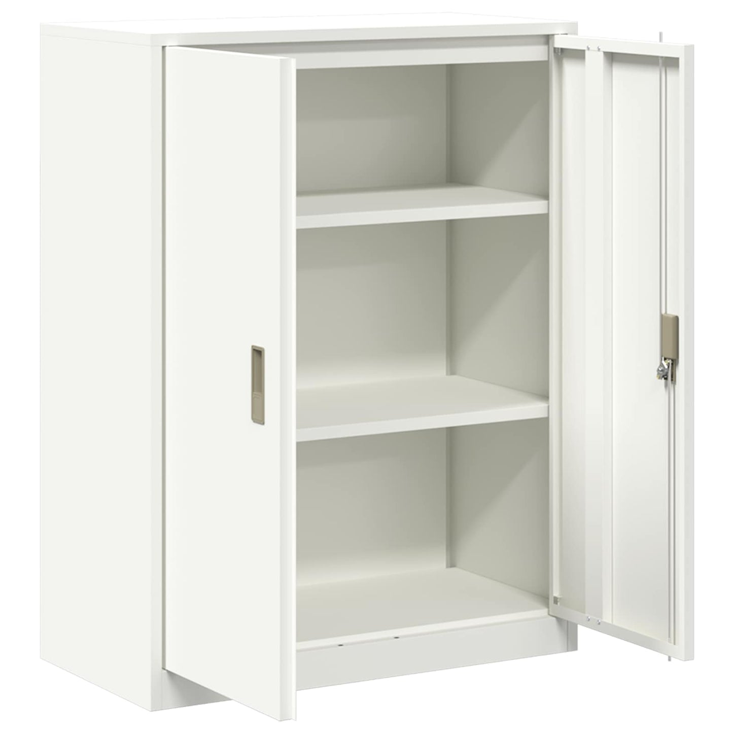 vidaXL Ντουλάπι αποθήκευσης Λευκός 80 x 40 x 105 εκ Ατσάλι