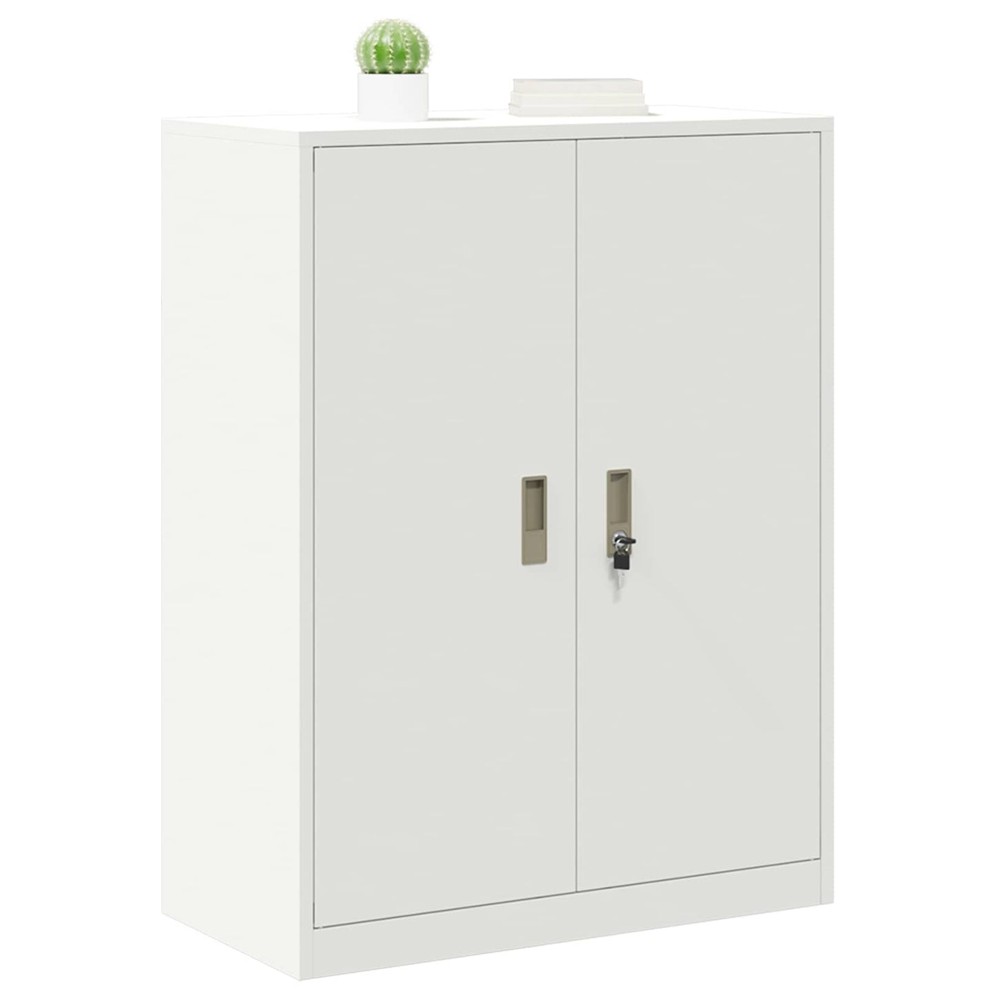 vidaXL Ντουλάπι αποθήκευσης Λευκός 80 x 40 x 105 εκ Ατσάλι