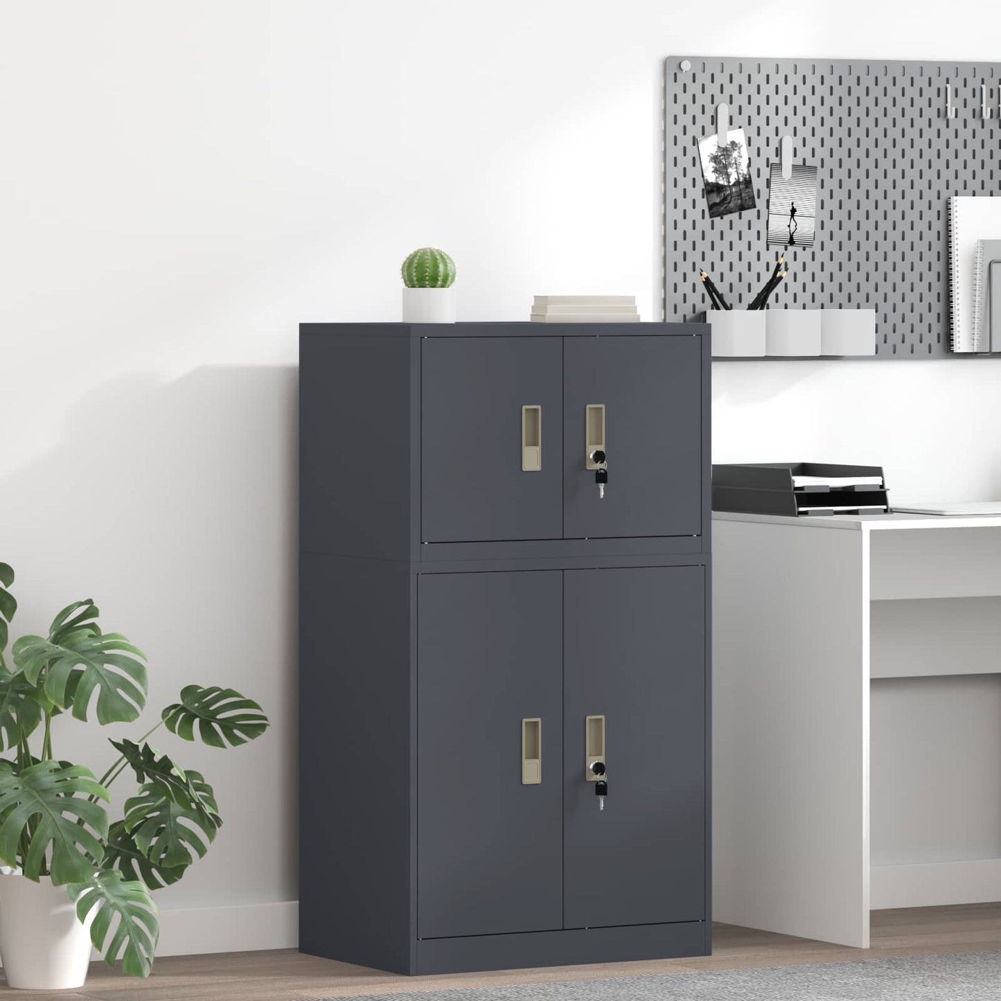 vidaXL Ντουλάπι αποθήκευσης Ανθρακί 60 x 40 x 40 εκ. Ατσάλι