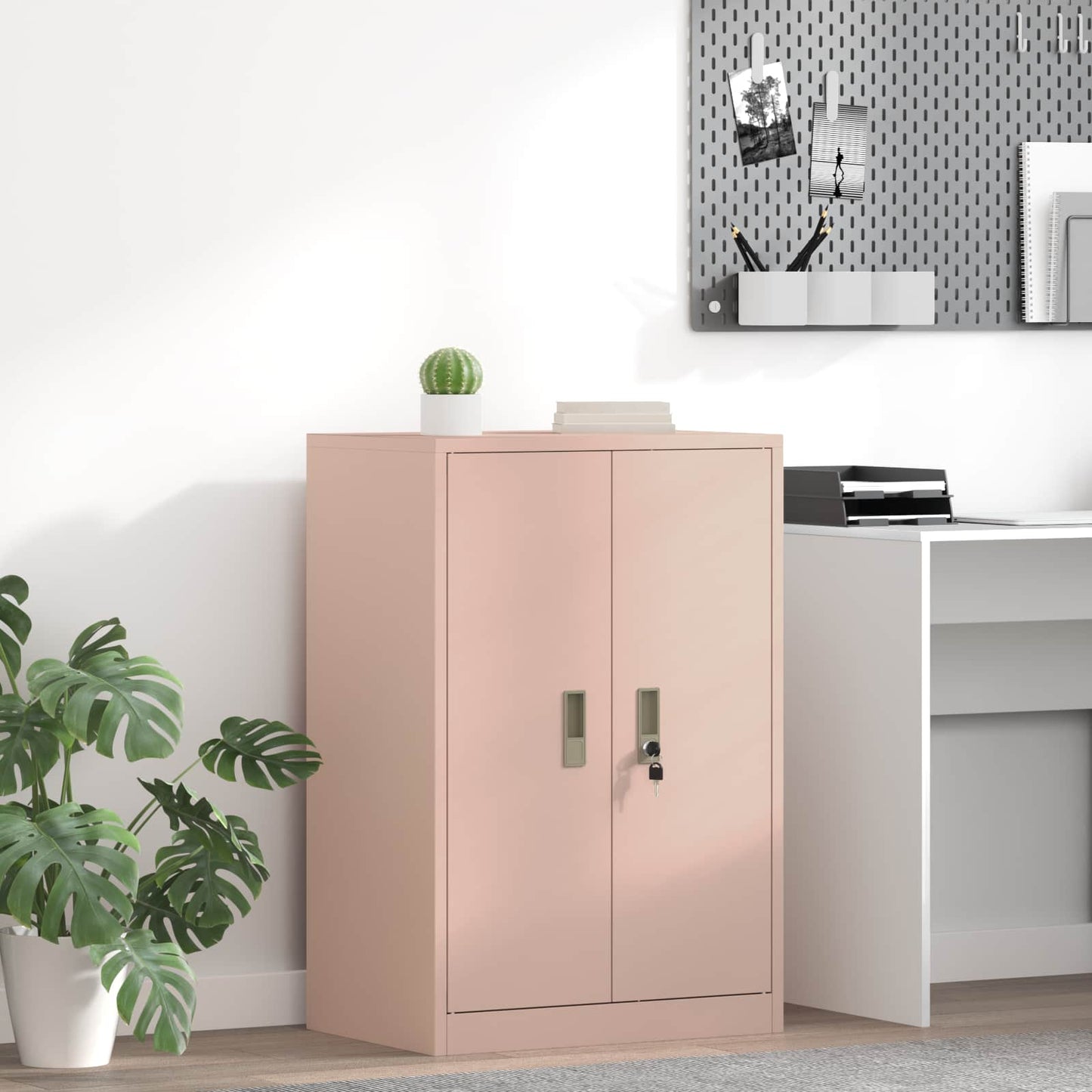 vidaXL Ντουλάπι αποθήκευσης Ροζ 60 x 40 x 90 cm Ατσάλι