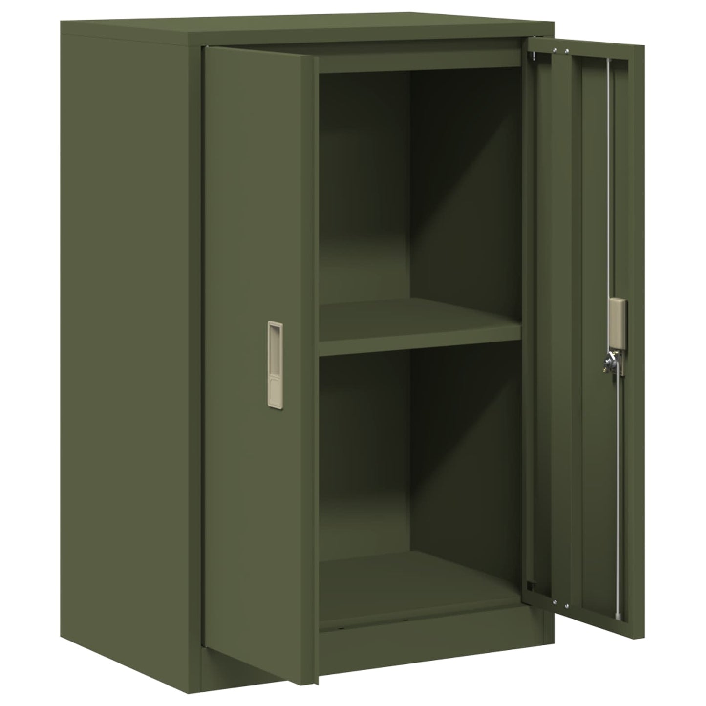 vidaXL Ντουλάπι αποθήκευσης Ελιά Πράσινη 60 x 40 x 90 cm Ατσάλι