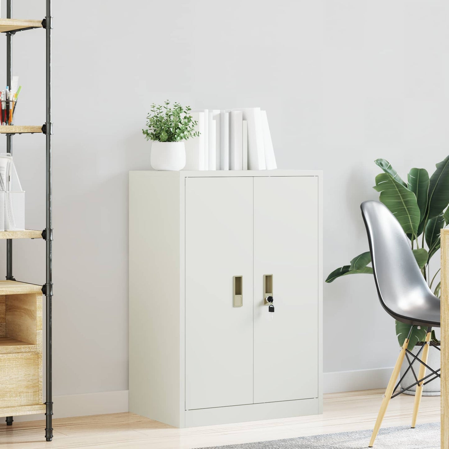 vidaXL Ντουλάπι αποθήκευσης Λευκός 60 x 40 x 90 cm Ατσάλι