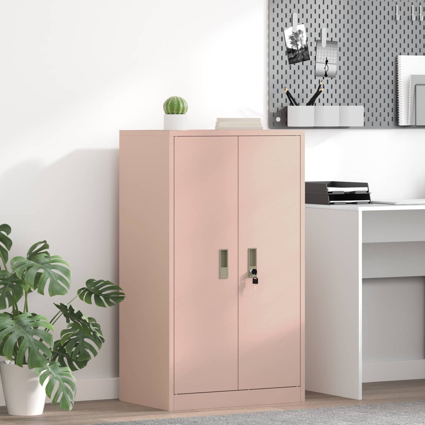 vidaXL Ντουλάπι αποθήκευσης Ροζ 60 x 40 x 90 cm Ατσάλι