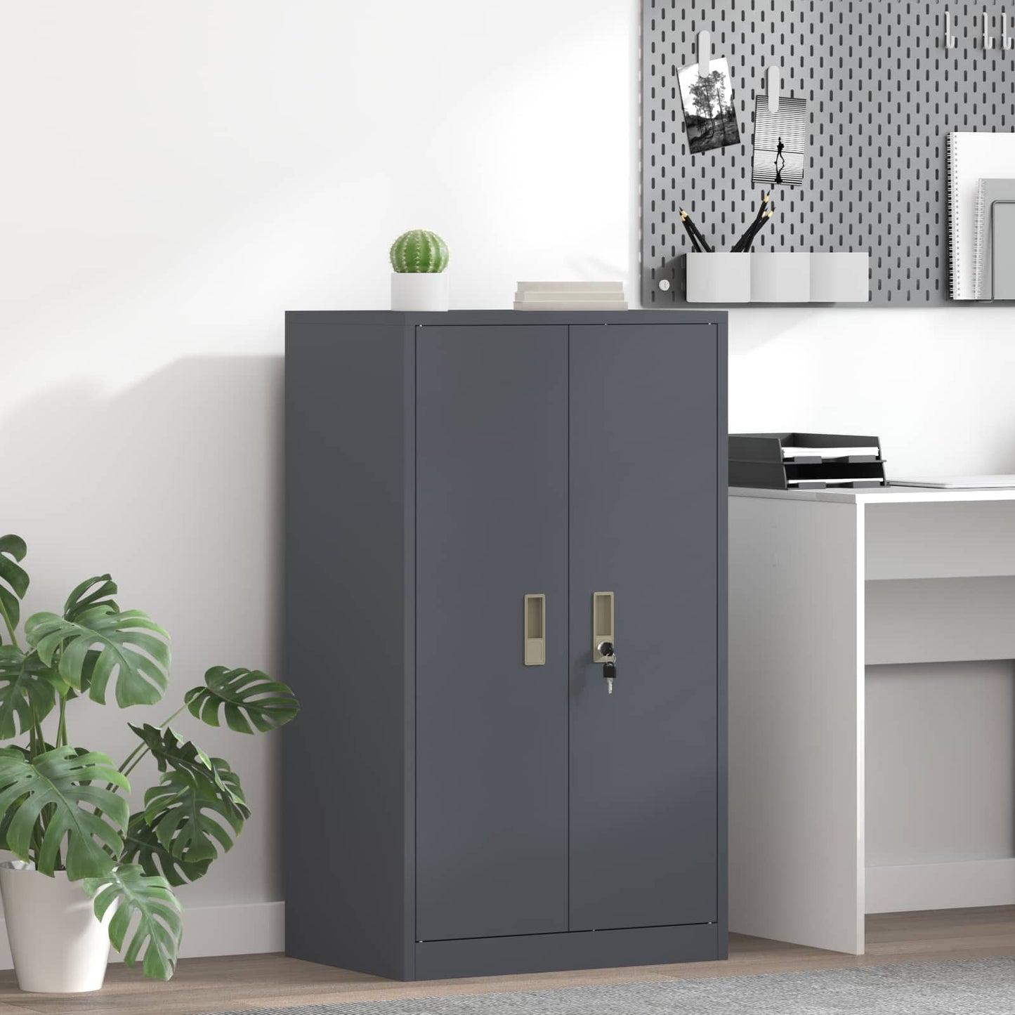 vidaXL Ντουλάπι αποθήκευσης Ανθρακί 60 x 40 x 105 εκ Ατσάλι