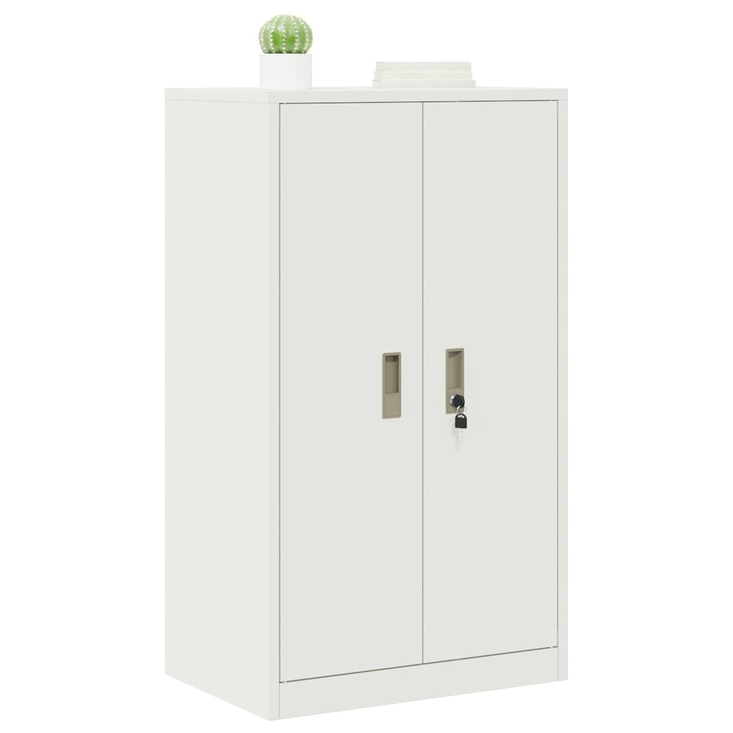 vidaXL Ντουλάπι αποθήκευσης Λευκός 60 x 40 x 105 εκ Ατσάλι