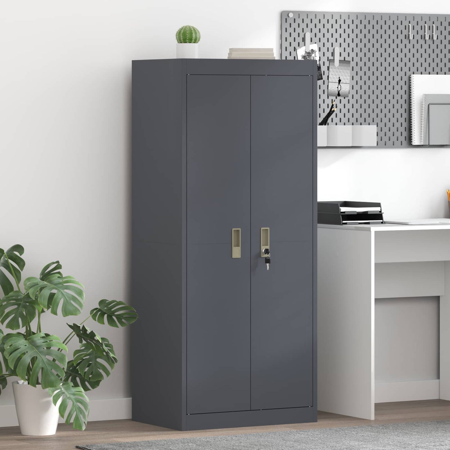 vidaXL Ντουλάπι αποθήκευσης Ανθρακί 60 x 40 x 140 cm Ατσάλι