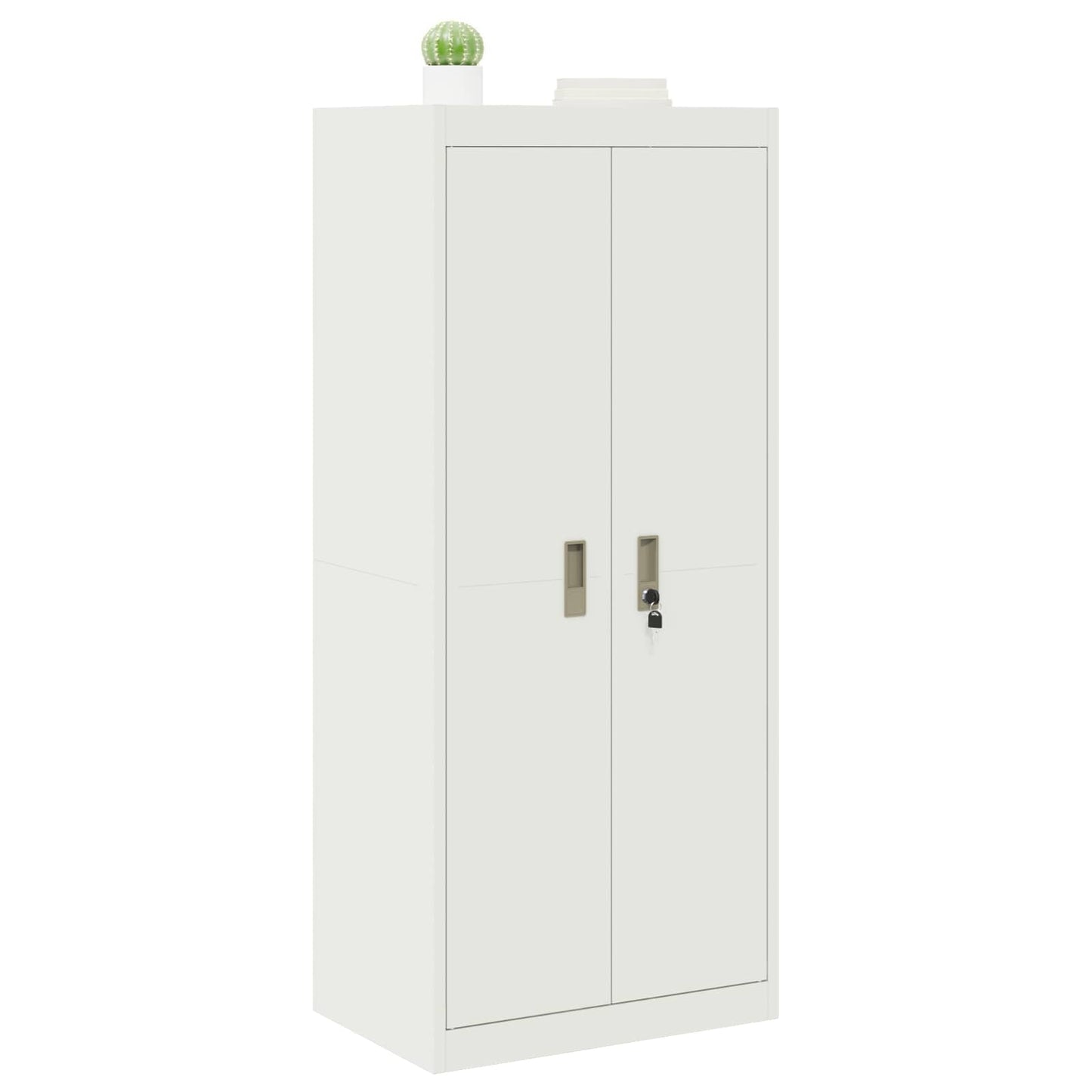 vidaXL Ντουλάπι αποθήκευσης Λευκός 60 x 40 x 140 cm Ατσάλι