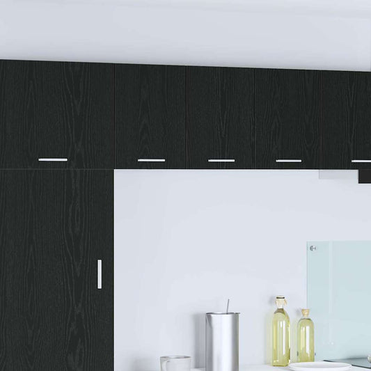 vidaXL Κρεμαστό ντουλάπι Μαύρος Δρυς και Λευκό 30 x 31 x 40 εκ.