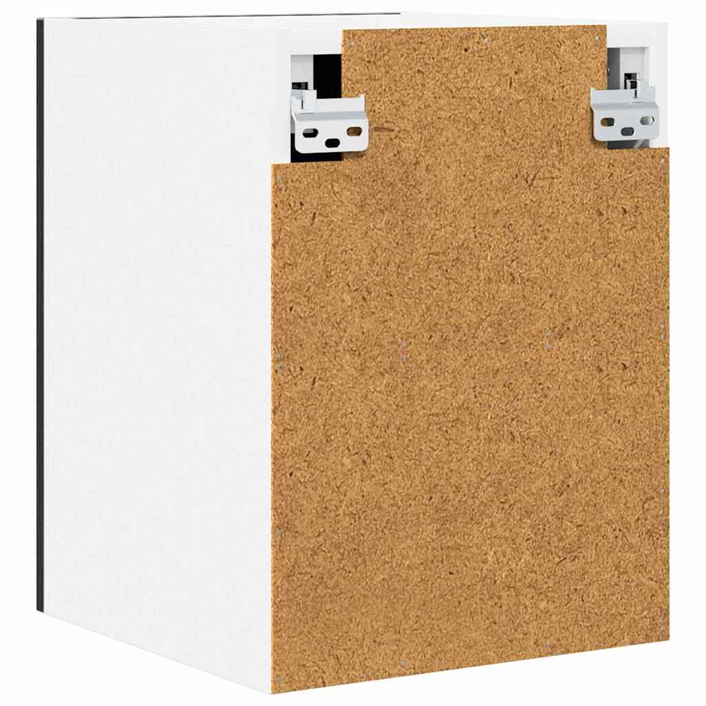 vidaXL Κρεμαστό ντουλάπι Riga Μαύρος Δρυς και Λευκό 30 x 31 x 40 εκ.