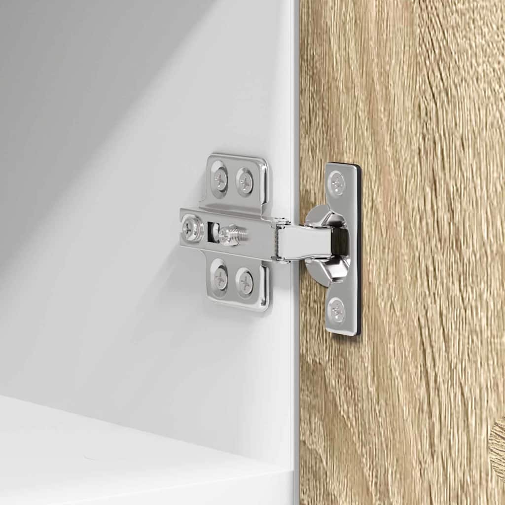 vidaXL Κρεμαστό ντουλάπι με ράφι Riga 2 pcs Σομόνα Δρυς και Λευκό