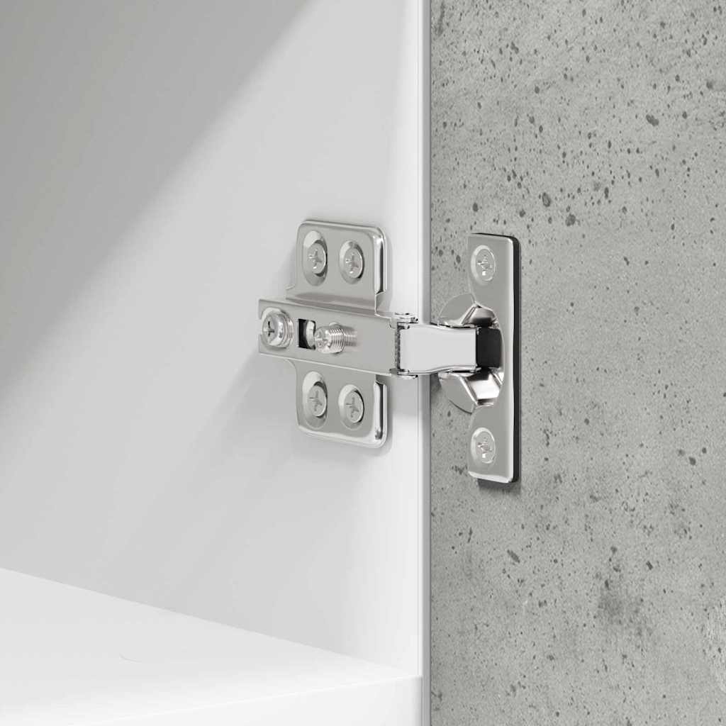 vidaXL Κρεμαστό ντουλάπι με ράφι Riga 2 pcs Σκυρόδεμα Γκρι και Λευκό