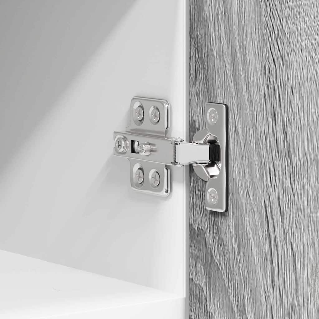 vidaXL Κρεμαστό ντουλάπι με ράφι Riga 2 pcs Γκρι Σομόνα και Λευκό