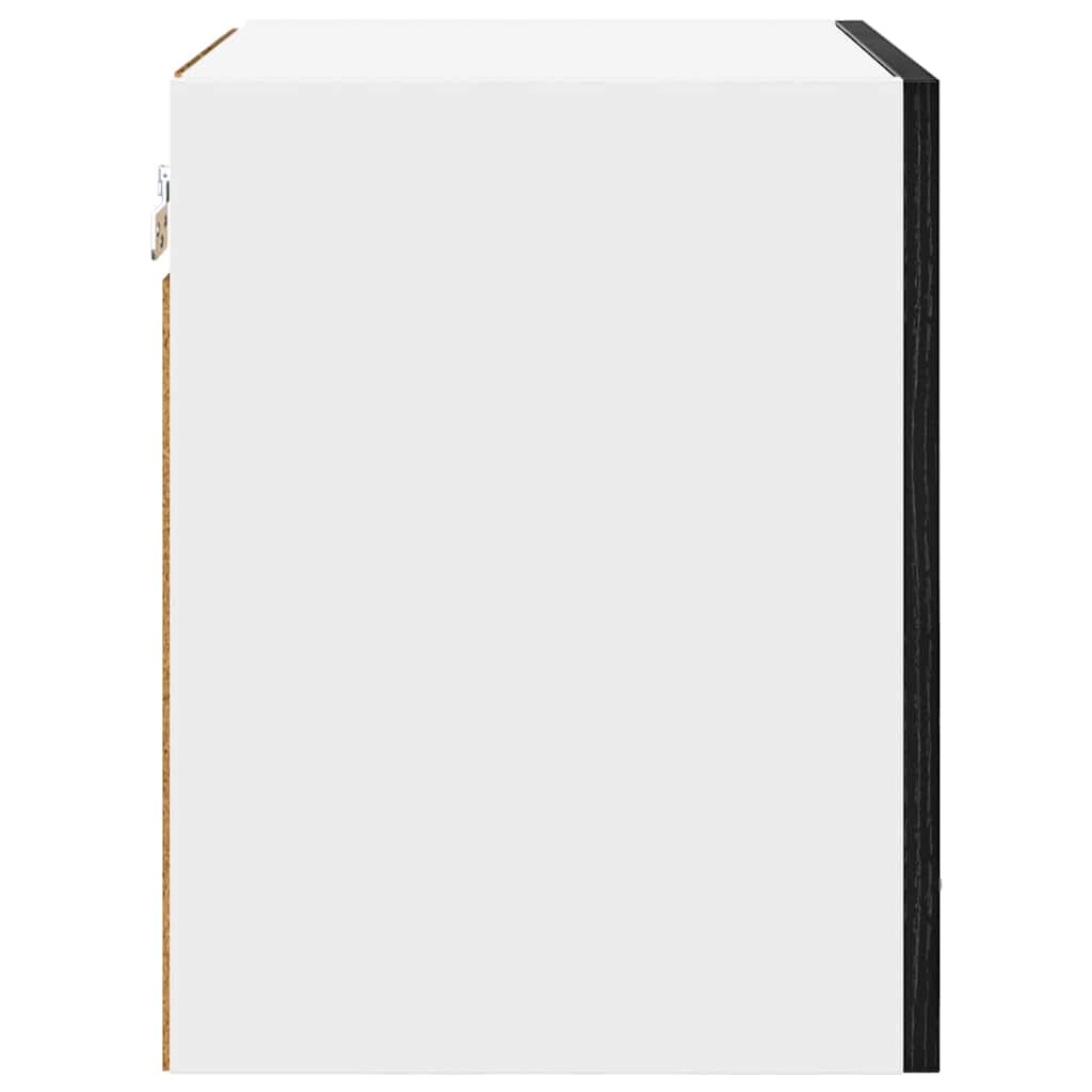 vidaXL Κρεμαστό ντουλάπι Riga Μαύρος Δρυς και Λευκό 40 x 31 x 40 εκ.