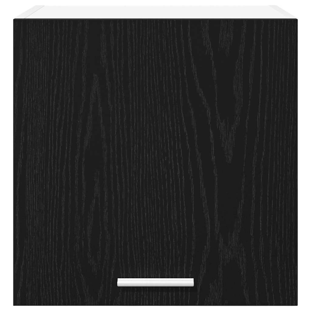 vidaXL Κρεμαστό ντουλάπι με ράφι Riga 2 pcs Μαύρος Δρυς και Λευκό