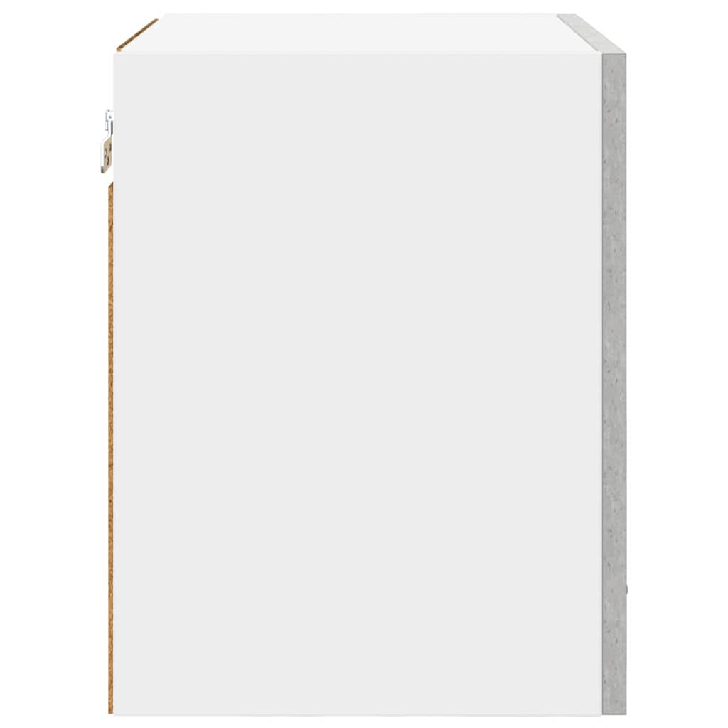 vidaXL Κρεμαστό ντουλάπι με ράφι Riga Σκυρόδεμα Γκρι και Λευκό