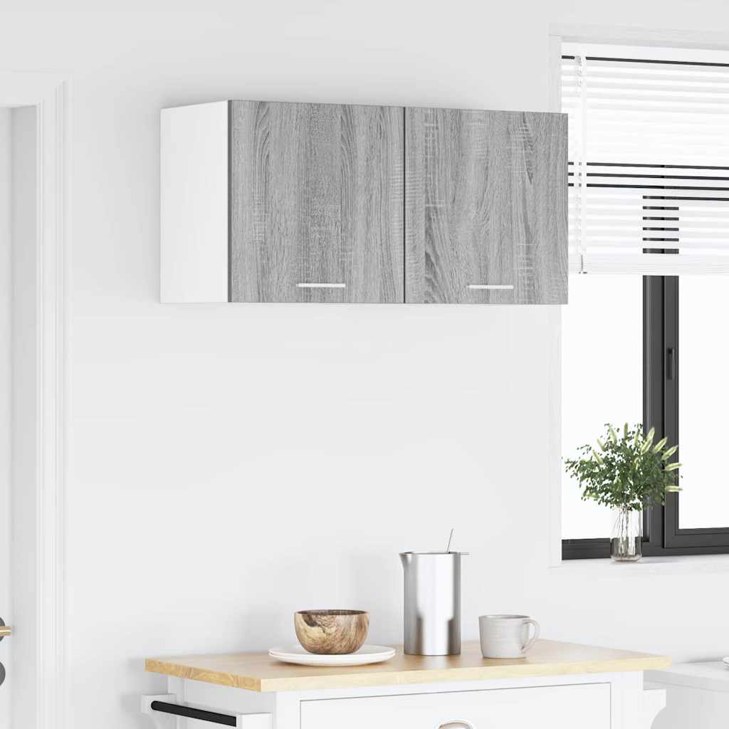 vidaXL Κρεμαστό ντουλάπι Riga Γκρι Σομόνα και Λευκό 40 x 31 x 40 εκ.