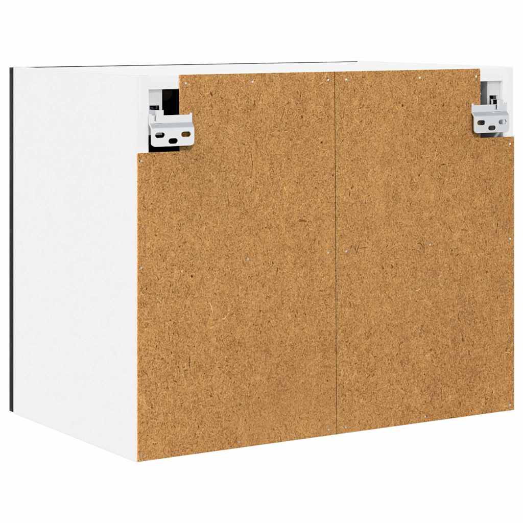 vidaXL Κρεμαστό ντουλάπι Riga Μαύρος Δρυς και Λευκό 50 x 31 x 40 εκ.