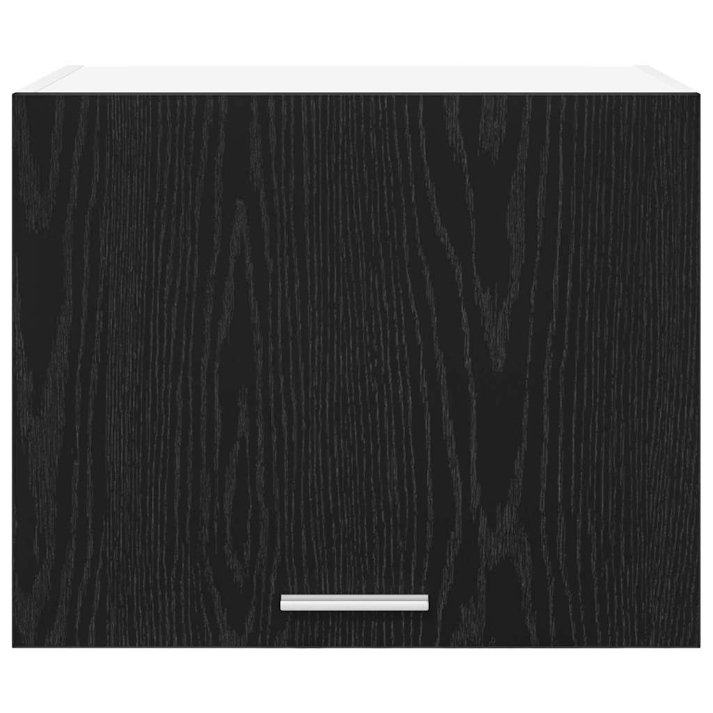 vidaXL Κρεμαστό ντουλάπι με ράφι Riga 2 pcs Μαύρος Δρυς και Λευκό