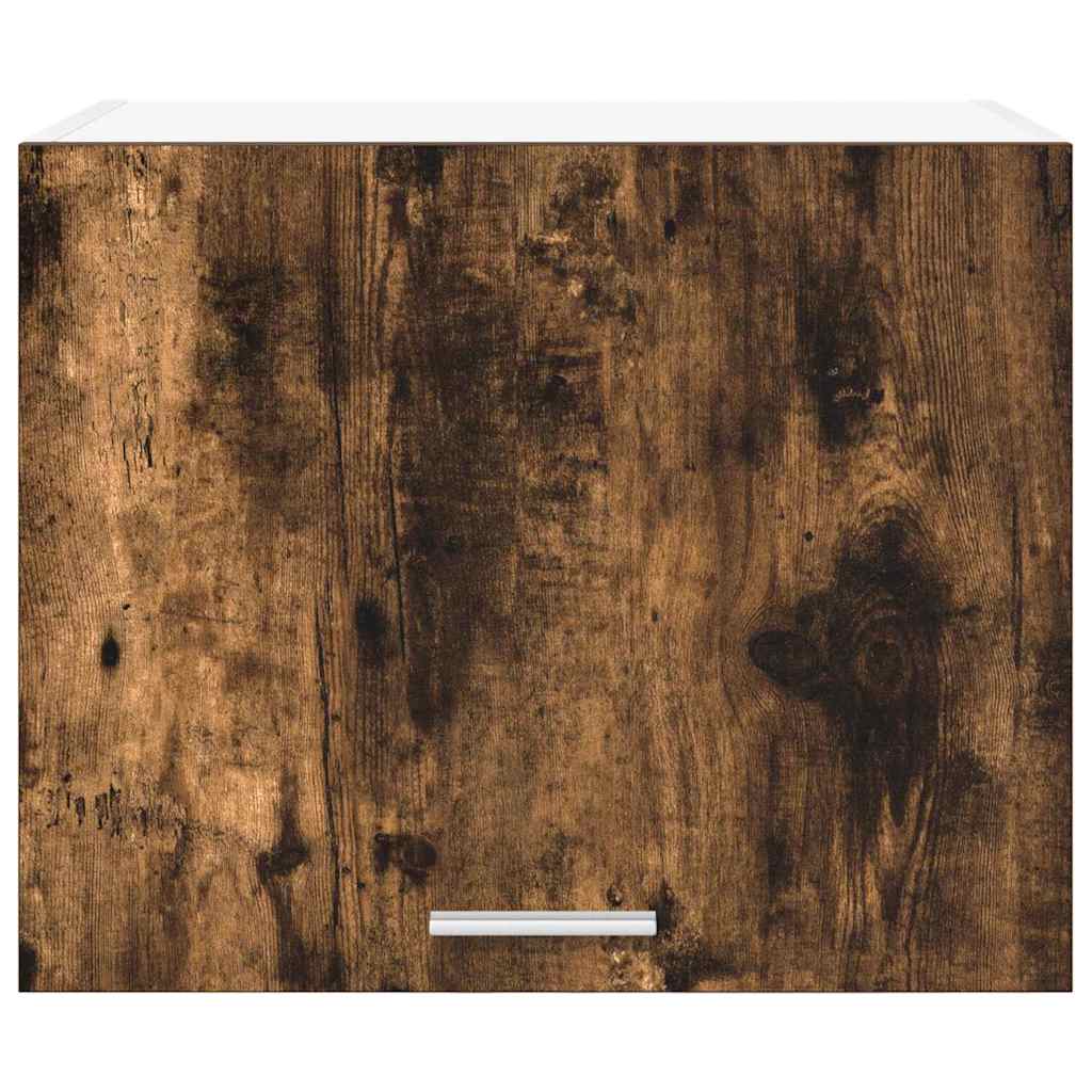 vidaXL Κρεμαστό ντουλάπι με ράφι Riga Καπνιστός Δρυς και Λευκό