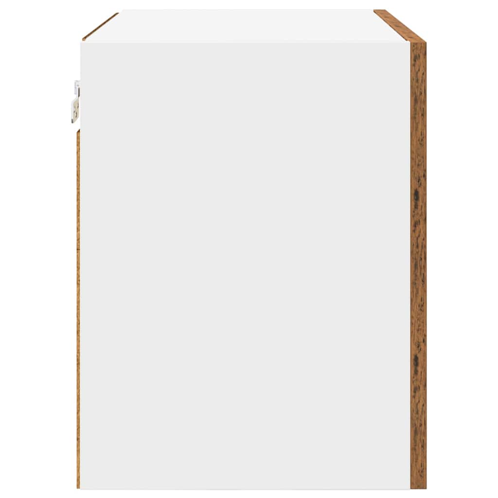 vidaXL Κρεμαστό ντουλάπι Riga Παλαιό Ξύλο και Λευκό 50 x 31 x 40 εκ.