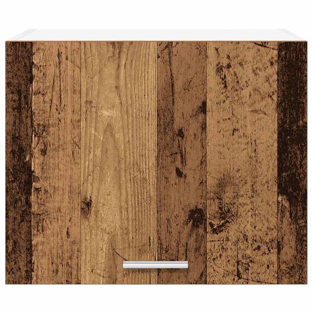 vidaXL Κρεμαστό ντουλάπι με ράφι Riga 2 pcs Παλαιό Ξύλο και Λευκό