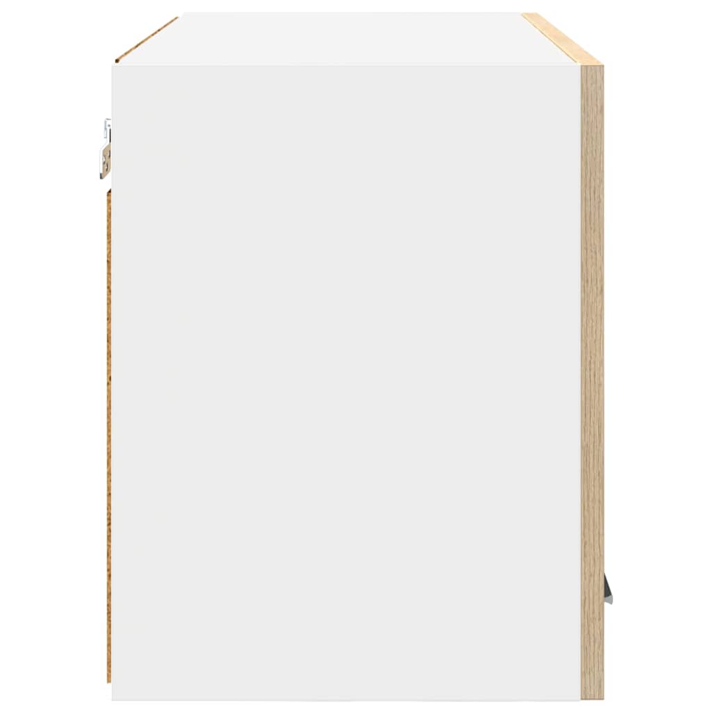 vidaXL Κρεμαστό ντουλάπι Riga Σομόνα Δρυς και Λευκό 60 x 31 x 40 εκ